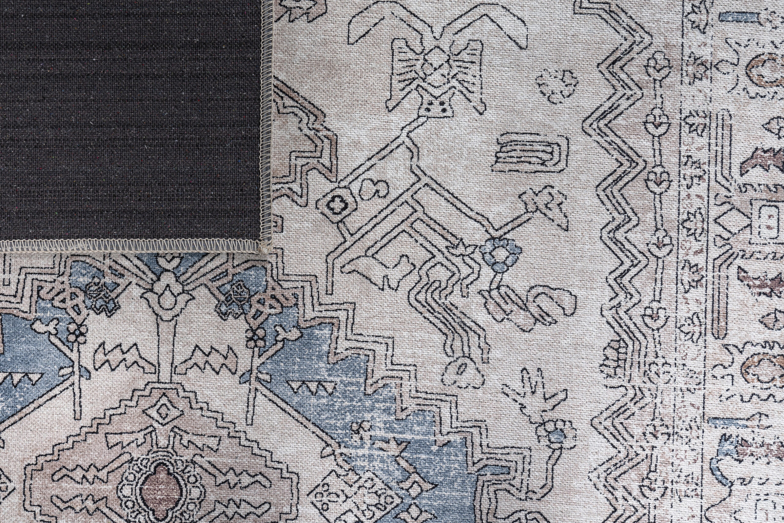 Dywan Dubai Szary Beżowy Vintage Antypoślizgowy