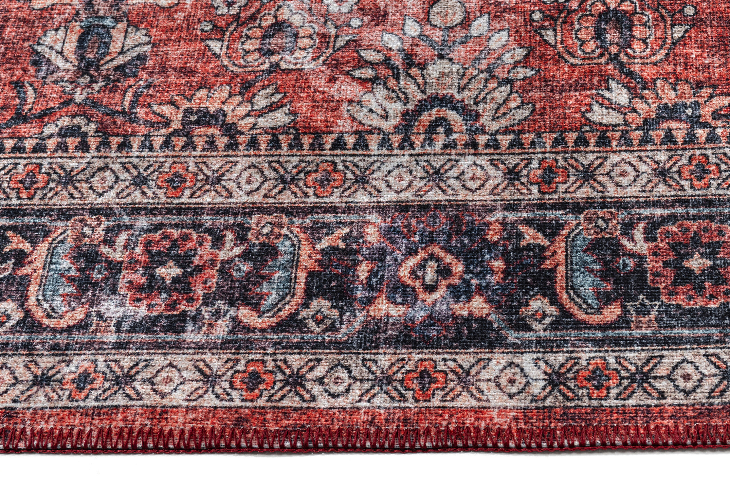 Dywan Dubai Czerwony Ornamenty Antypoślizgowy