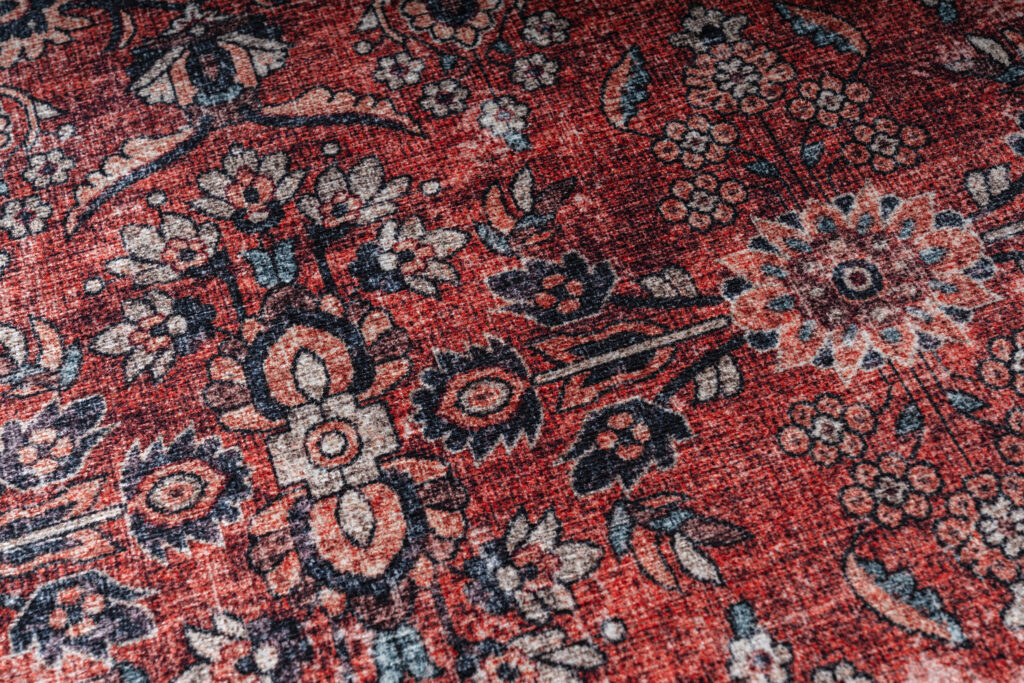 Dywan Dubai Czerwony Ornamenty Antypoślizgowy