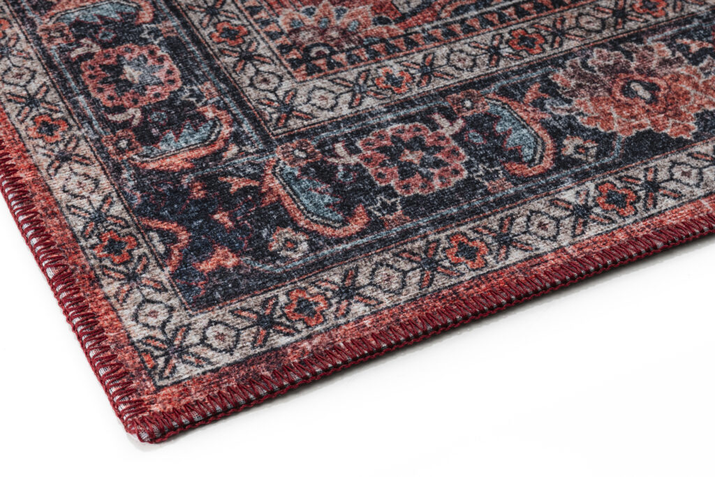 Dywan Dubai Czerwony Ornamenty Antypoślizgowy