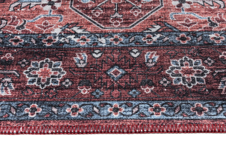 Dywan Dubai Czerwony Granatowy Antypoślizgowy
