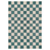 Dywan Zewnętrzny Checker Kremowy Turkusowy