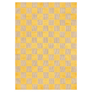 Dywan Zewnętrzny Checker Kremowy Żółty
