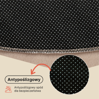 Dywan Lumi Okrągły Brązowy Antypoślizgowy