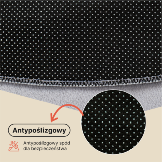 Dywan Lumi Okrągły Jasny Szary Antypoślizgowy