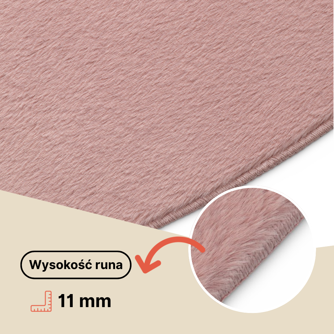 Dywan Lumi Okrągły Brązowy Antypoślizgowy