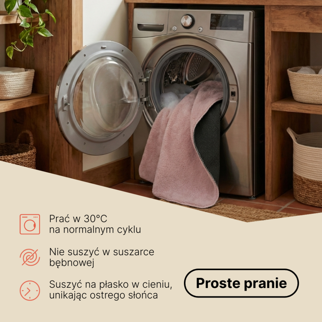 Dywan Lumi Kwadratowy Różowy Antypoślizgowy