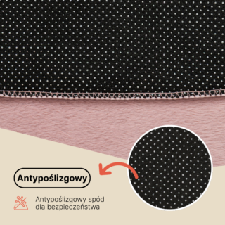 Dywan Lumi Okrągły Różowy Antypoślizgowy