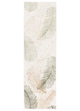 Chodnik Crystal Beżowy Zielony Liście