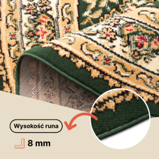 Dywan Atlas Okrągły Jasnobeżowy Ornament