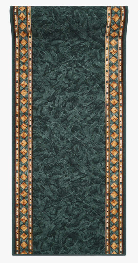 Chodnik Antypoślizgowy Zielony Ornamenty