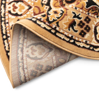 Dywan Atlas Owalny Ciemnobeżowo Brązowy Ornament