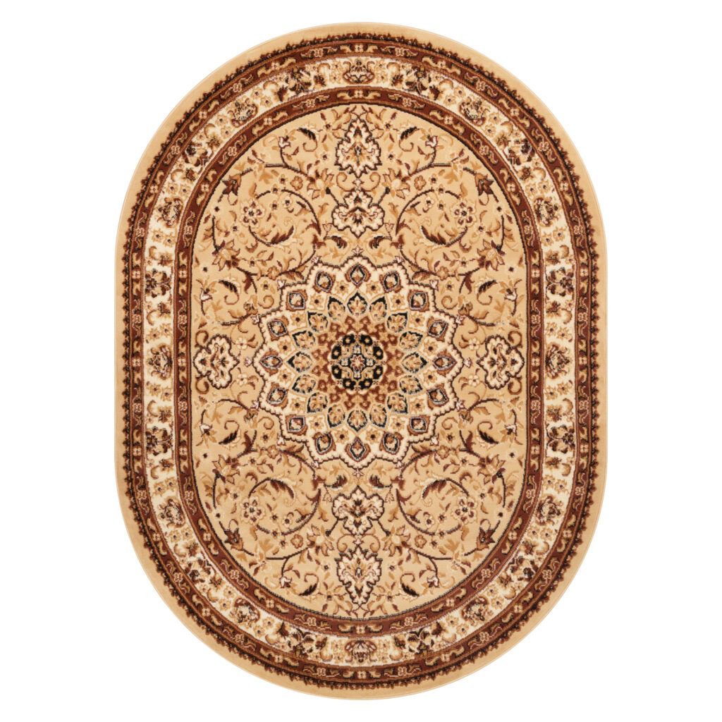 Dywan Atlas Owalny Jasnobeżowy Ornament