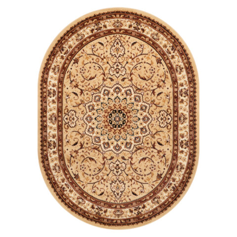 Dywan Atlas Owalny Jasnobeżowy Ornament