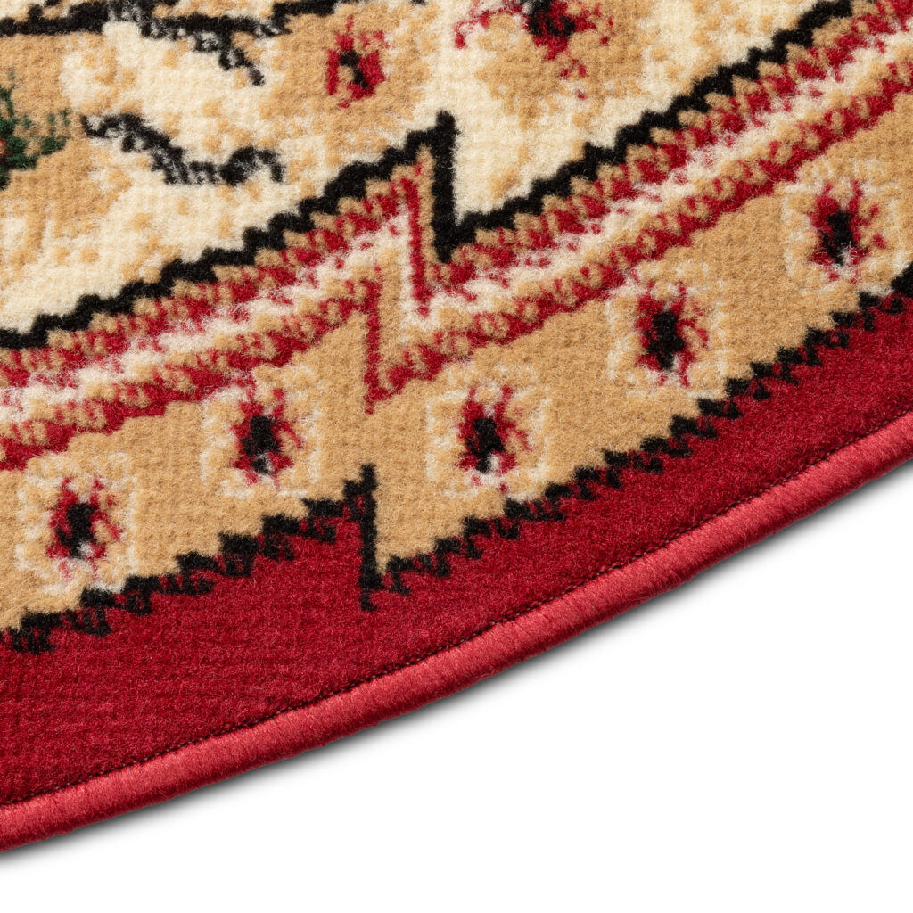 Dywan Atlas Owalny Klasyczny Czerwono Beżowy Ornament