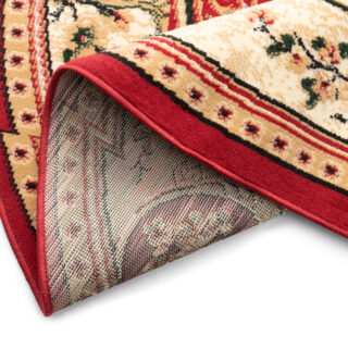 Dywan Atlas Owalny Klasyczny Czerwono Beżowy Ornament
