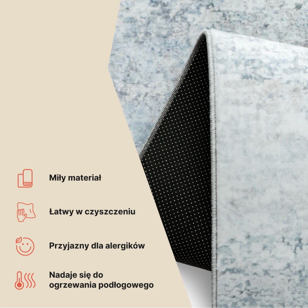 Dywan Venezia Niebieski Szary Abstrakcyjny