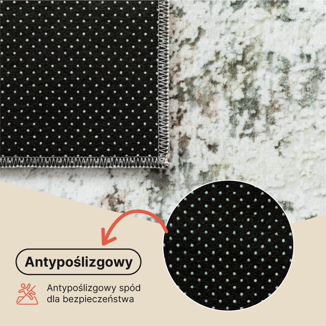 Dywan Venezia Szary Zielony Abstrakcyjny
