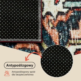Dywan Ispahan Wielokolorowy Rozeta Vintage