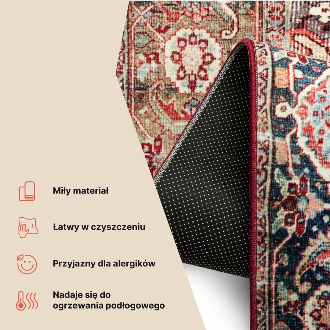 Dywan Ispahan Bordowy Tradycyjny