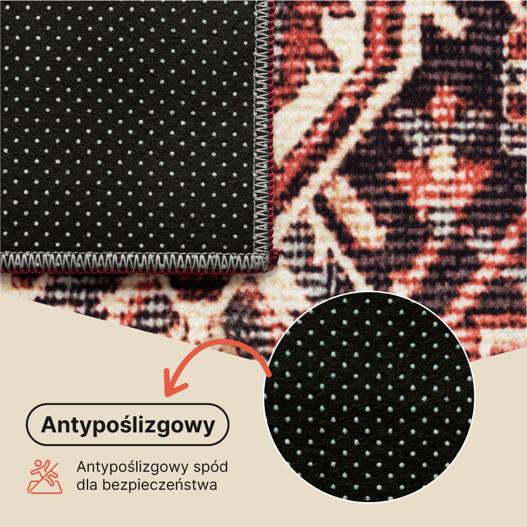 Dywan Ispahan Bordowy Tradycyjny