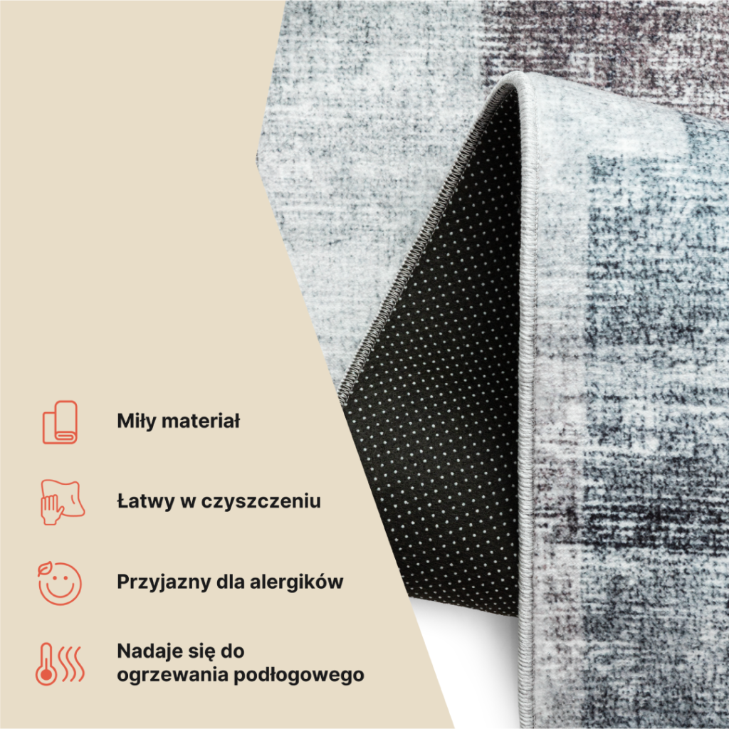 Dywan Venezia Szary Fioletowy Geometryczny