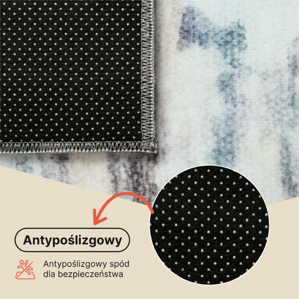 Dywan Bari Niebieski Beżowy Abstrakcyjny