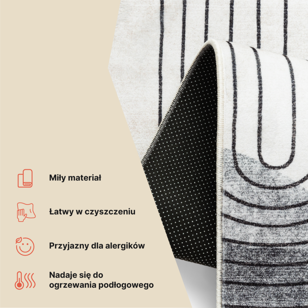 Dywan Venezia Kremowy Pomarańczowy Geometryczny