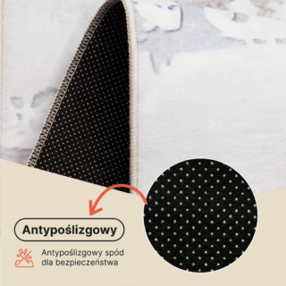 Dywan Ash Beżowy Kremowy Antypoślizgowy