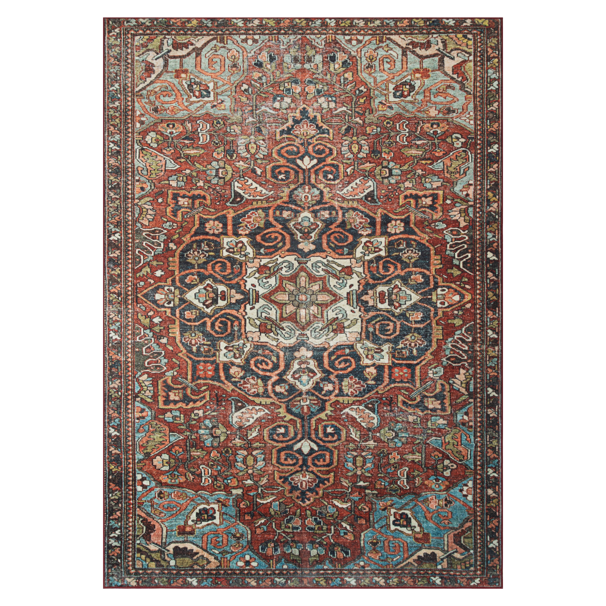 Dywan Ispahan Wielokolorowy Rozeta Vintage
