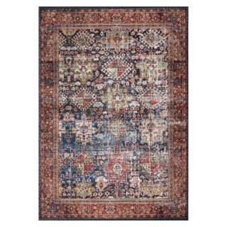 Dywan Ispahan Bordowy Granatowy Vintage