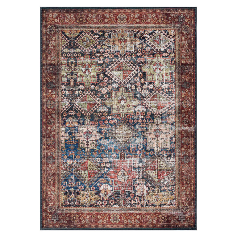Dywan Ispahan Bordowy Granatowy Vintage