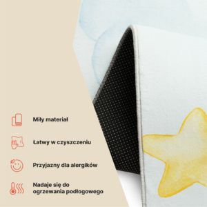Dywan Dziecięcy Kids Wielokolorowy Księżyc