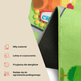 Dywan Dziecięcy Kids Zielony Park Rozrywki