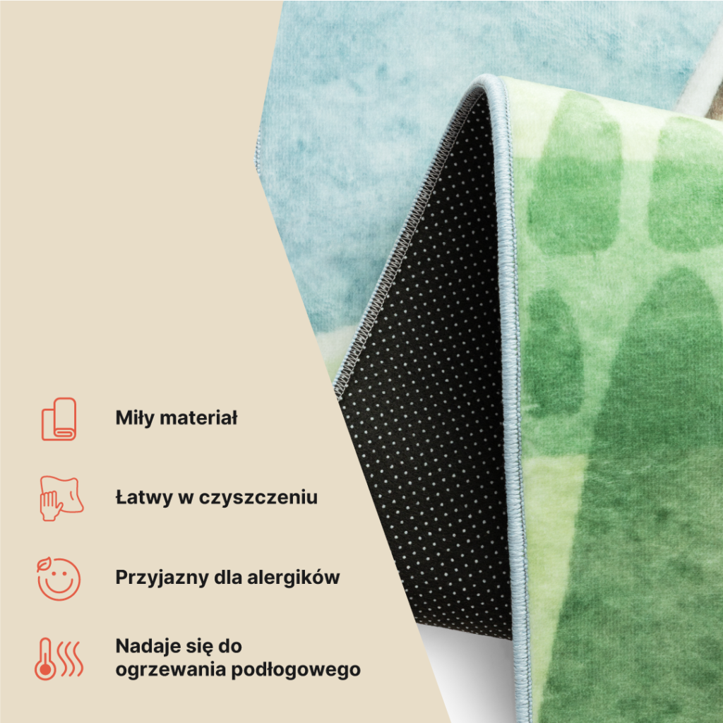 Dywan Dziecięcy Kids Zielony Farma