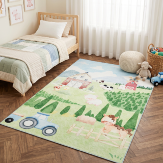 Dywan Dziecięcy Kids Zielony Farma