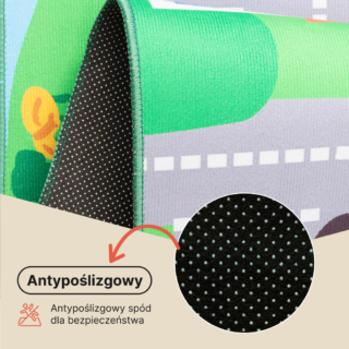 Dywan Dziecięcy Joy Zielony Miasto Antypoślizgowy