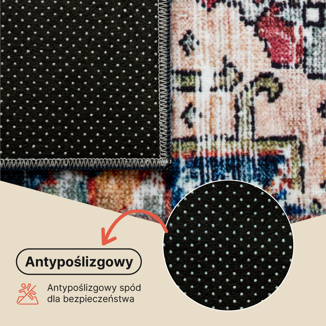 Dywan Ispahan Bordowy Granatowy Vintage