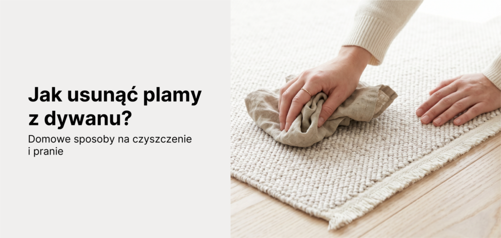 ręczne czyszczenie jasnego dywanu