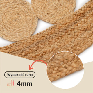 Dywan Jutowy Okrągły Koła