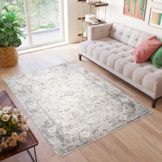 Dywan Valley Szary Ornamenty Vintage