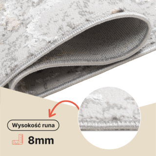 Chodnik Crystal Ciemny Szary Beżowy Nowoczesny