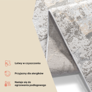 Chodnik Crystal Ciemny Szary Beżowy Nowoczesny