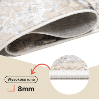 Chodnik Crystal Beżowy Szary Abstrakcyjny