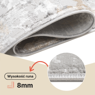 Chodnik Crystal Ciemny Szary Beżowy Abstrakcyjny