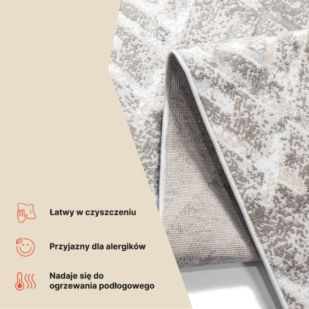 Chodnik Crystal Ciemny Szary Romby