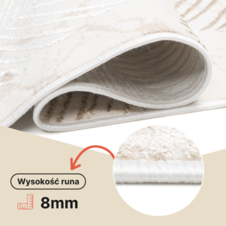 Chodnik Crystal Beżowy Brązowy Liście