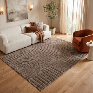Dywan Linea 3D Taupe Patchwork