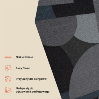 Chodnik Antypoślizgowy Szary Niebieski Półkola