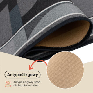 Chodnik Antypoślizgowy Szary Niebieski Półkola